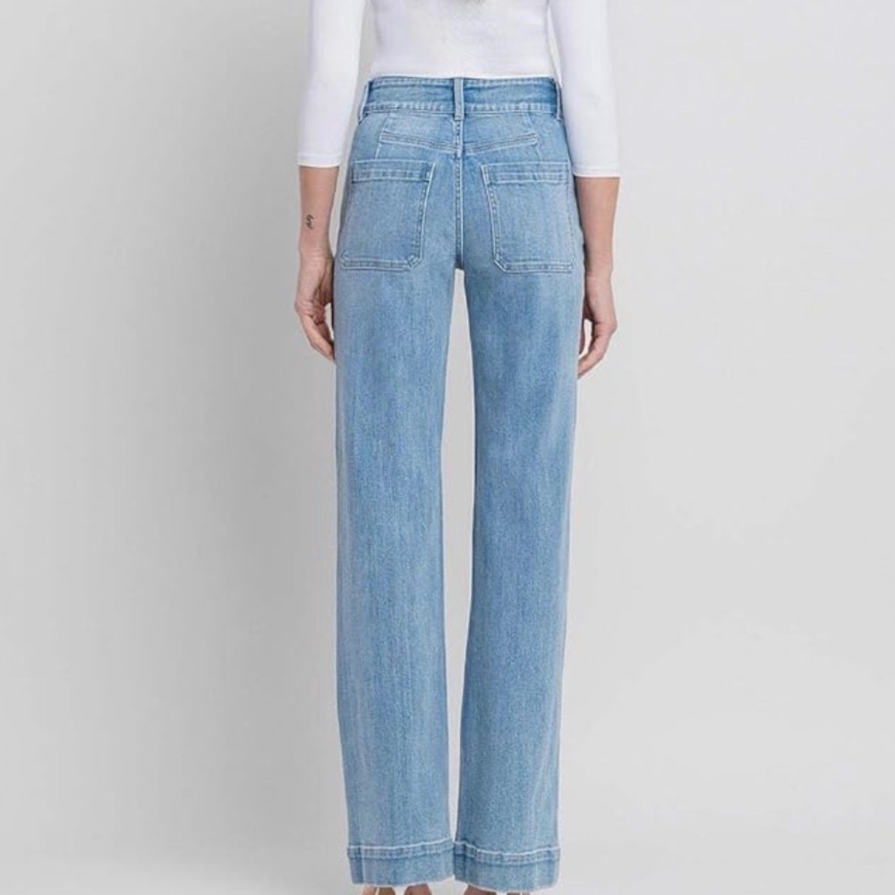 Flying Monkey 90’s vintage super high rise flare jeans EUC sz 31 - Picture 2 of 14